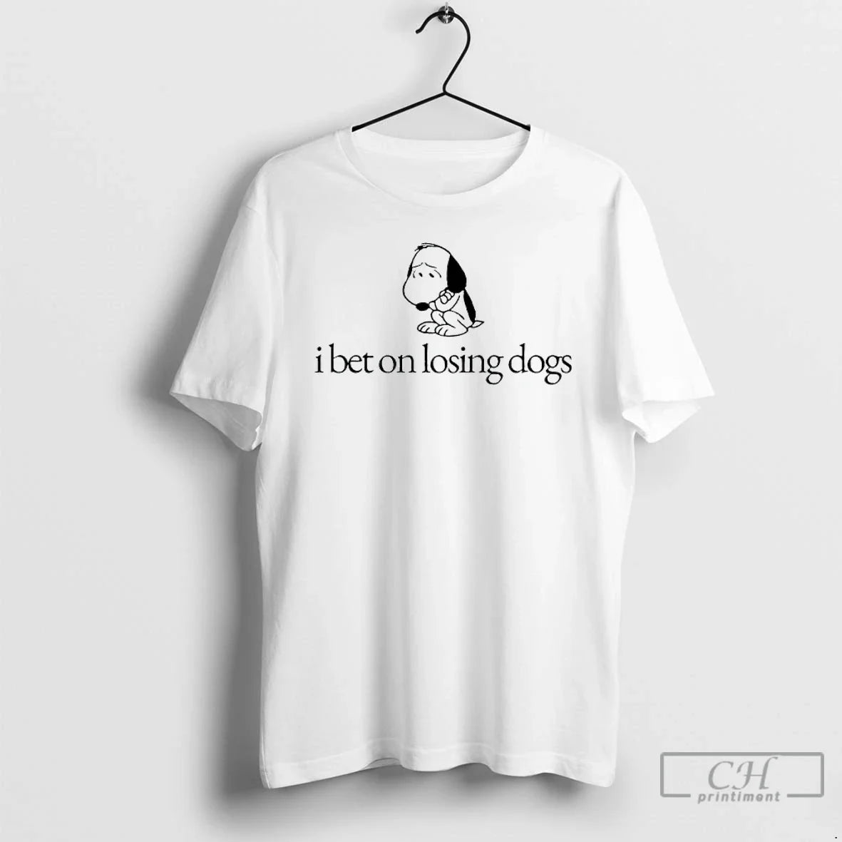 Premium Snoopy I Bet Losing Dogs T Shirts Tank Top Modern Art
