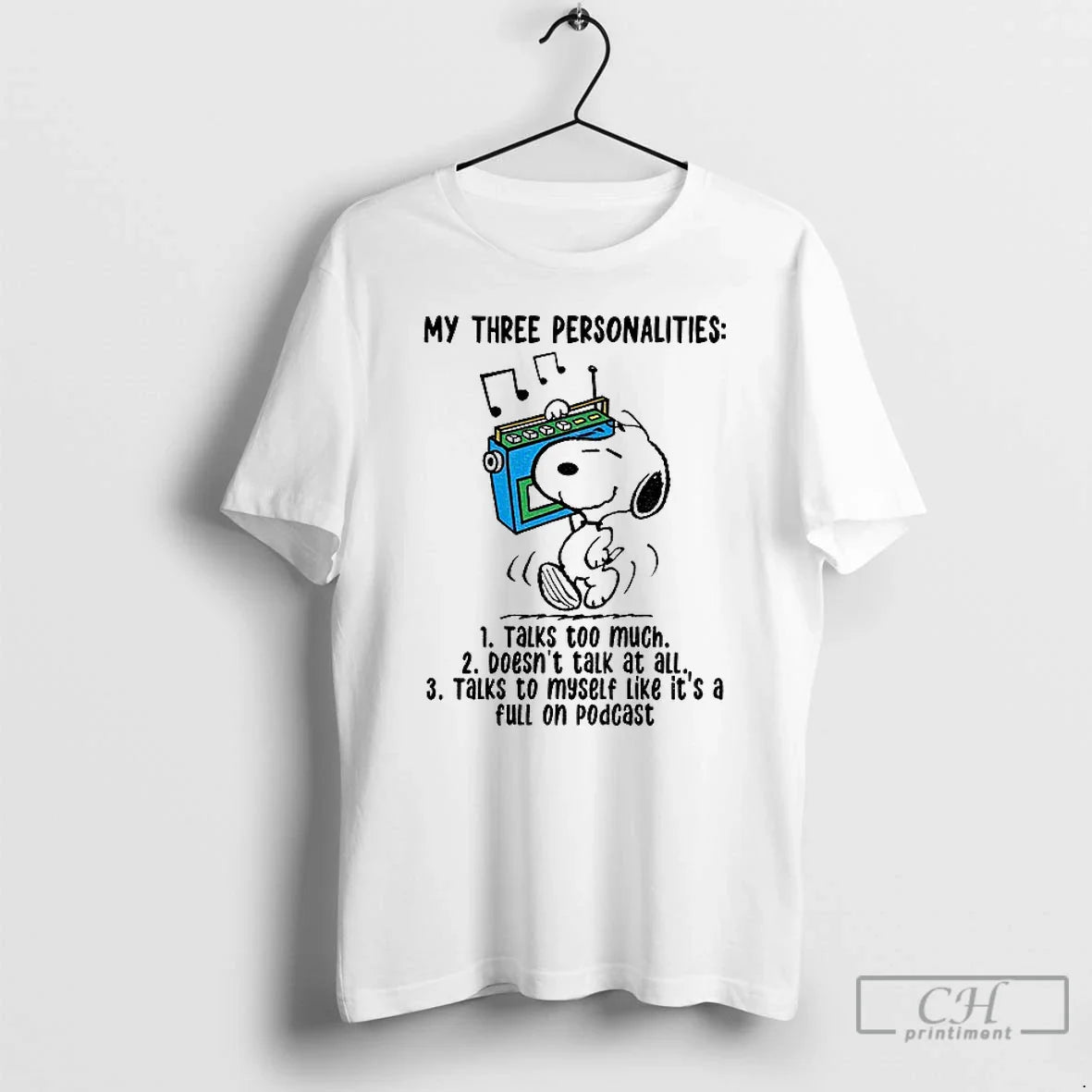 Premium Snoopy My Three Personalities Talk Too Much Doesnt Talk All