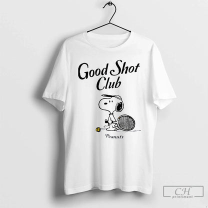 Premium Snoopy Tennis Good Shot Club TShirt Premium Apparel