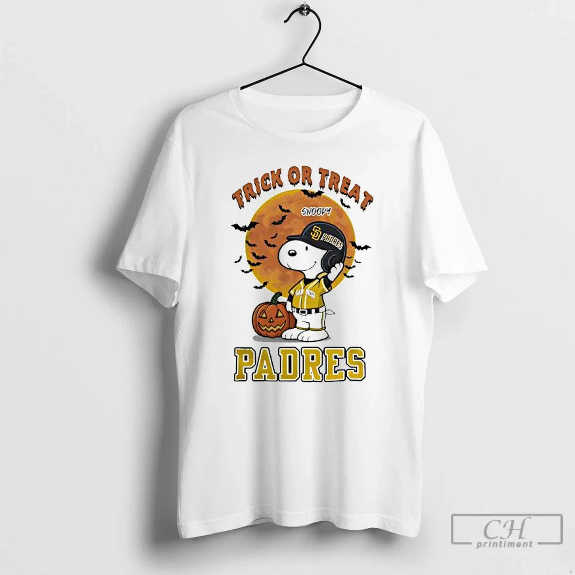 Premium Snoopy X San Diego Padres Trick Or Treat Halloween 2025 T