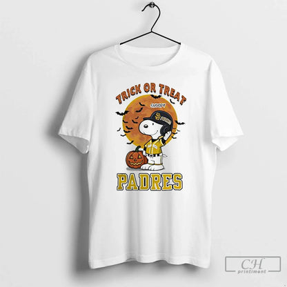 Premium Snoopy X San Diego Padres Trick Or Treat Halloween 2025 T