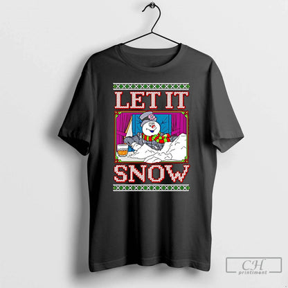 Premium Snowman Let It Snow Merry Christma Ugly Tee Stylish Look
