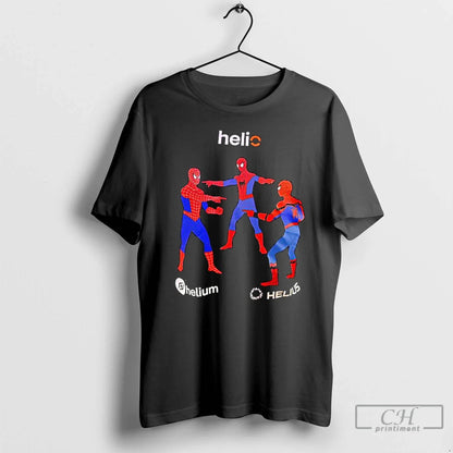 Premium Spiderman Multiple X Heli X Helium X Helius Logo T Shirts