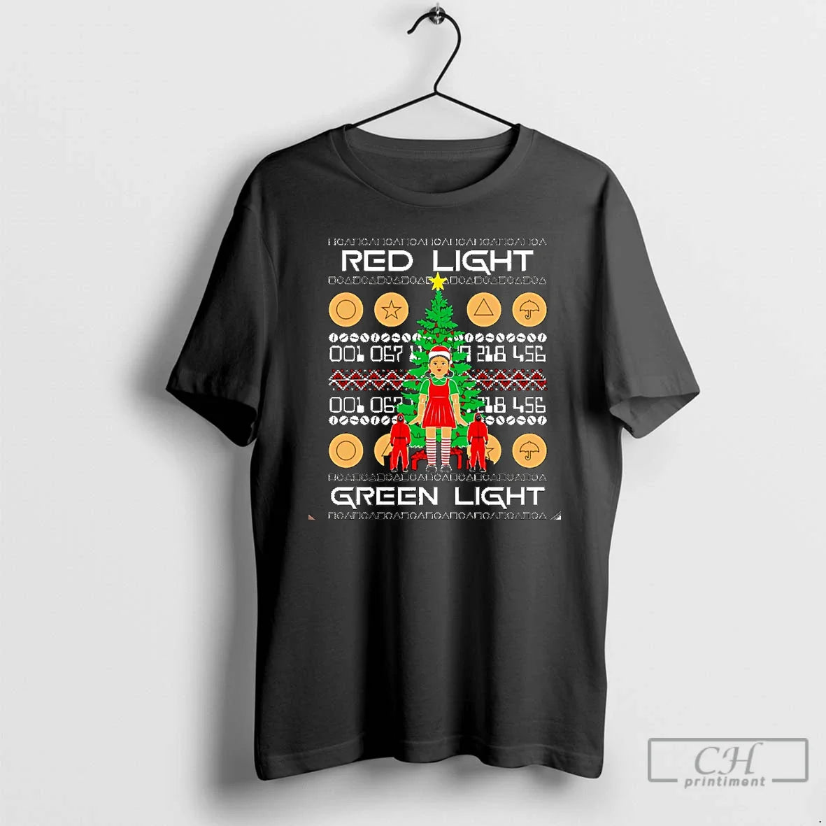 Premium Squid Games Red Light Green Light Sleeping Tee Stylish