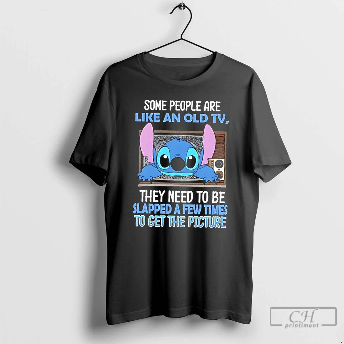 Premium Stitch Some People Are Like Old Tv They Need To Be Slapped