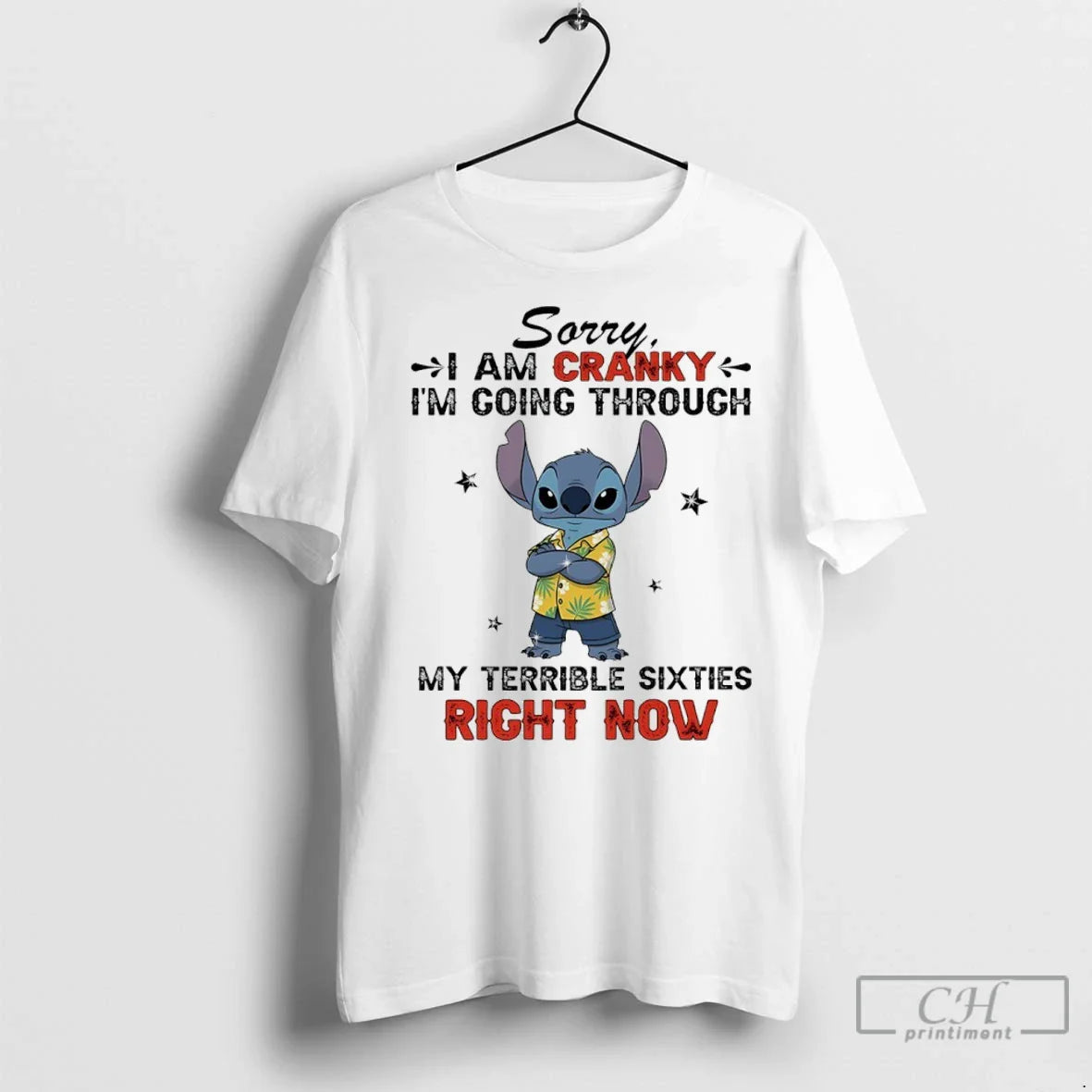 Premium Stitch Sorry I Am Cranky Im Going Through My Terrible Sixties