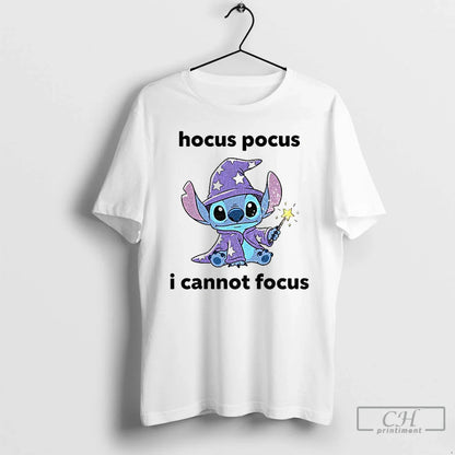 Premium Stitch Witch Hocus Pocus I Cannot Focus T Shirts Long Sleeve