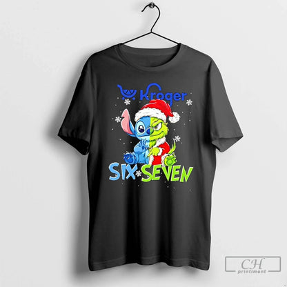 Premium Stitch X Grinch Kroger Six Seven Shirt Stylish Apparel
