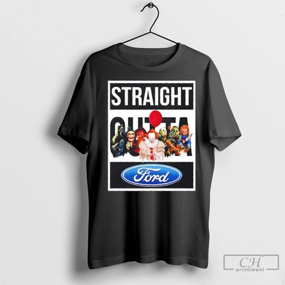 Premium Straight Outta Horror Movies Halloween X Ford Motor Tee