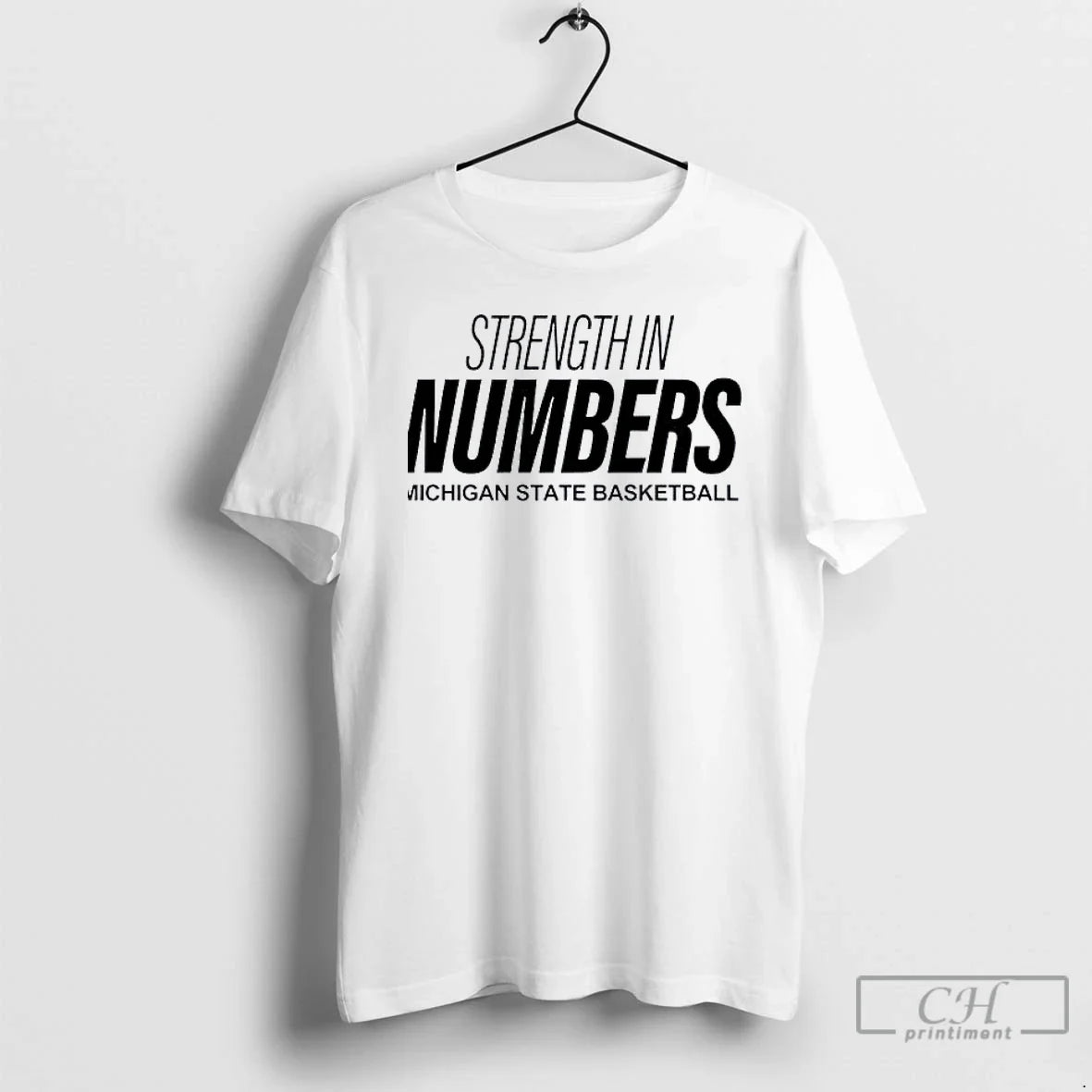 Premium Strength Numbers Michigan State Basketball TShirt Vintage