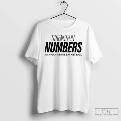Premium Strength Numbers Michigan State Basketball TShirt Vintage