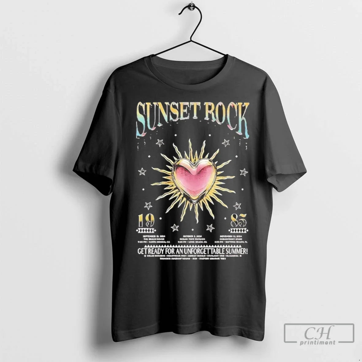 Premium Sunset Rock Get Ready Unforgettable Summer Since 1985 Long