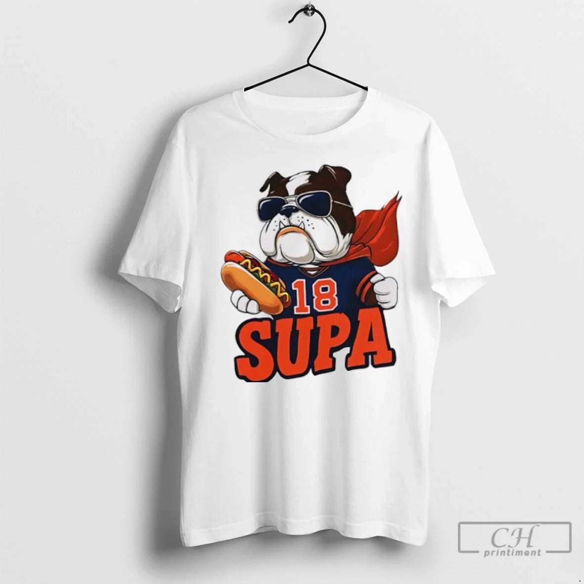 Premium Supa Bulldog Chicago Football Hoodie Designer Fashion