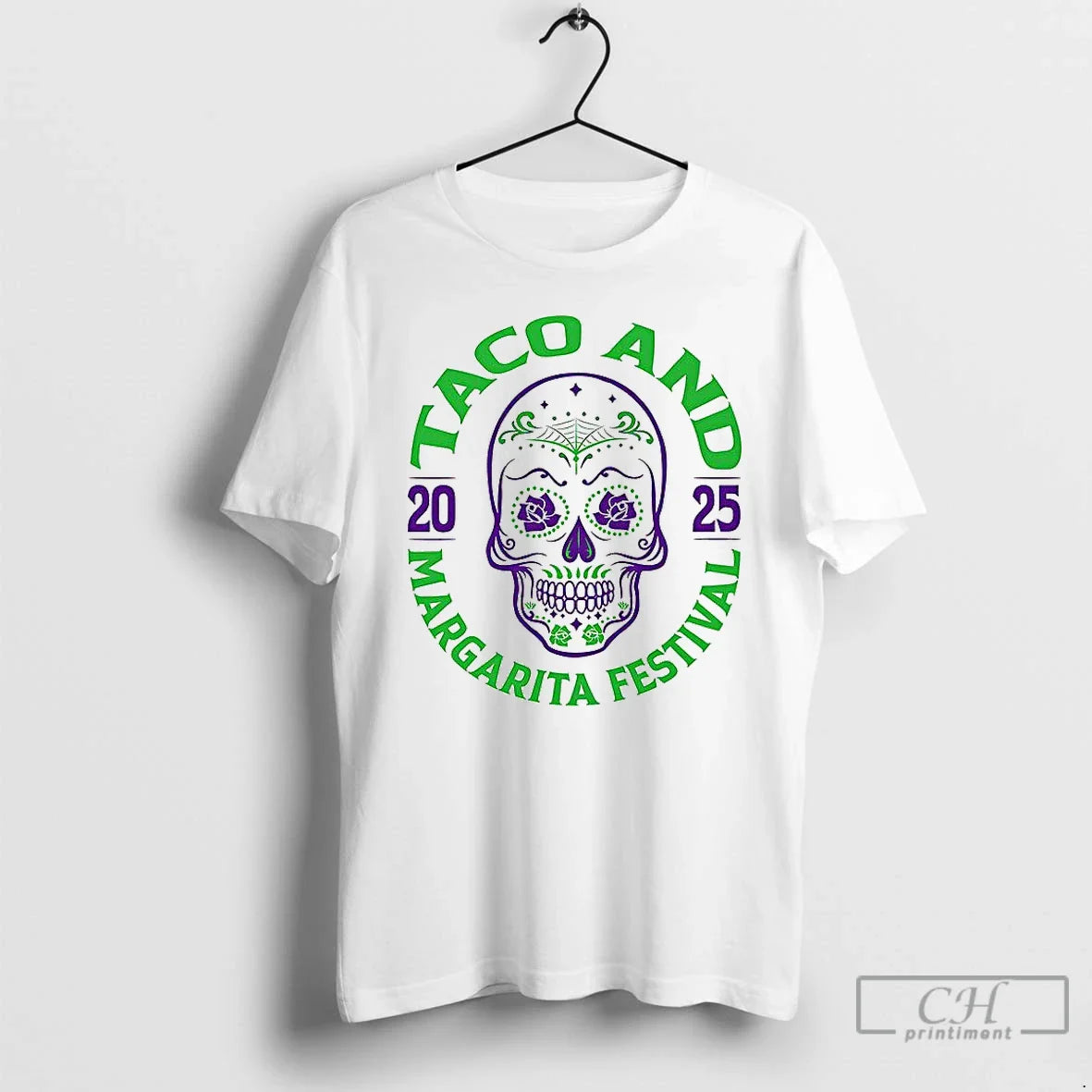Premium Taco And Margarita Festival 2025 Sugar Skull T Shirts