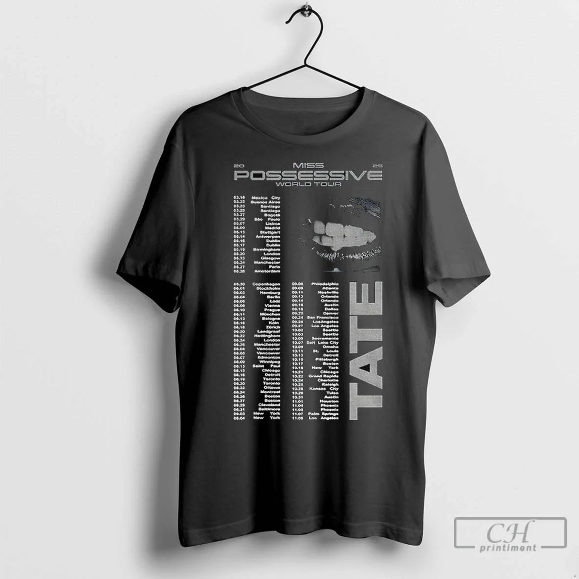 Premium Tate Mcrae Concert Miss Possessive Tour 2025 Date Shirt