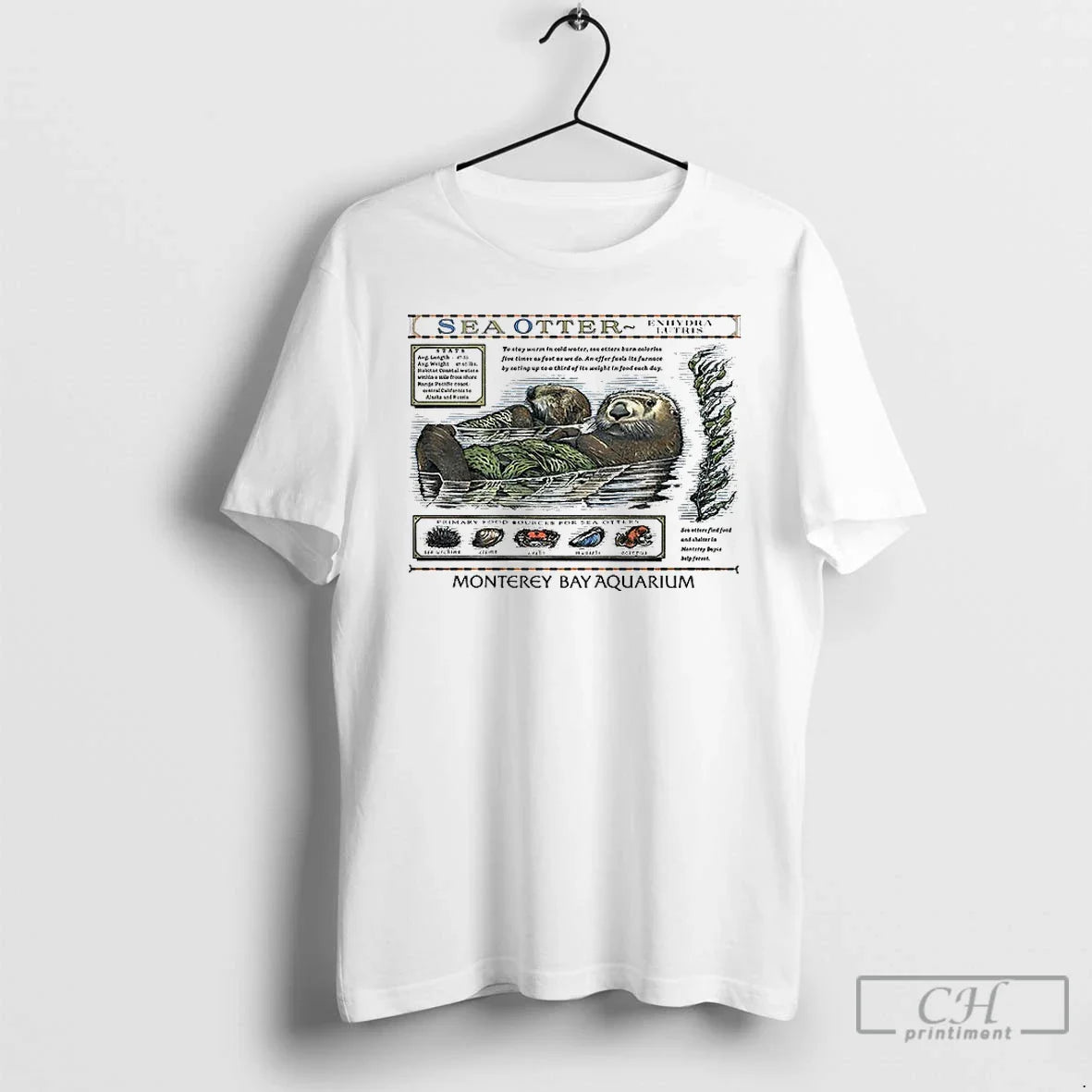 Premium Taylor Sea Otter Monterey Bay Aquarium T Shirts Long Sleeve