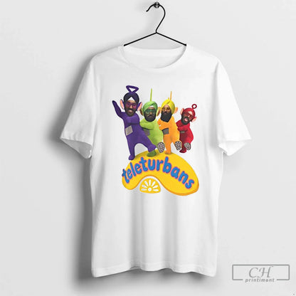 Premium Teletubbies Teleturbans Logo TShirt Retro Design