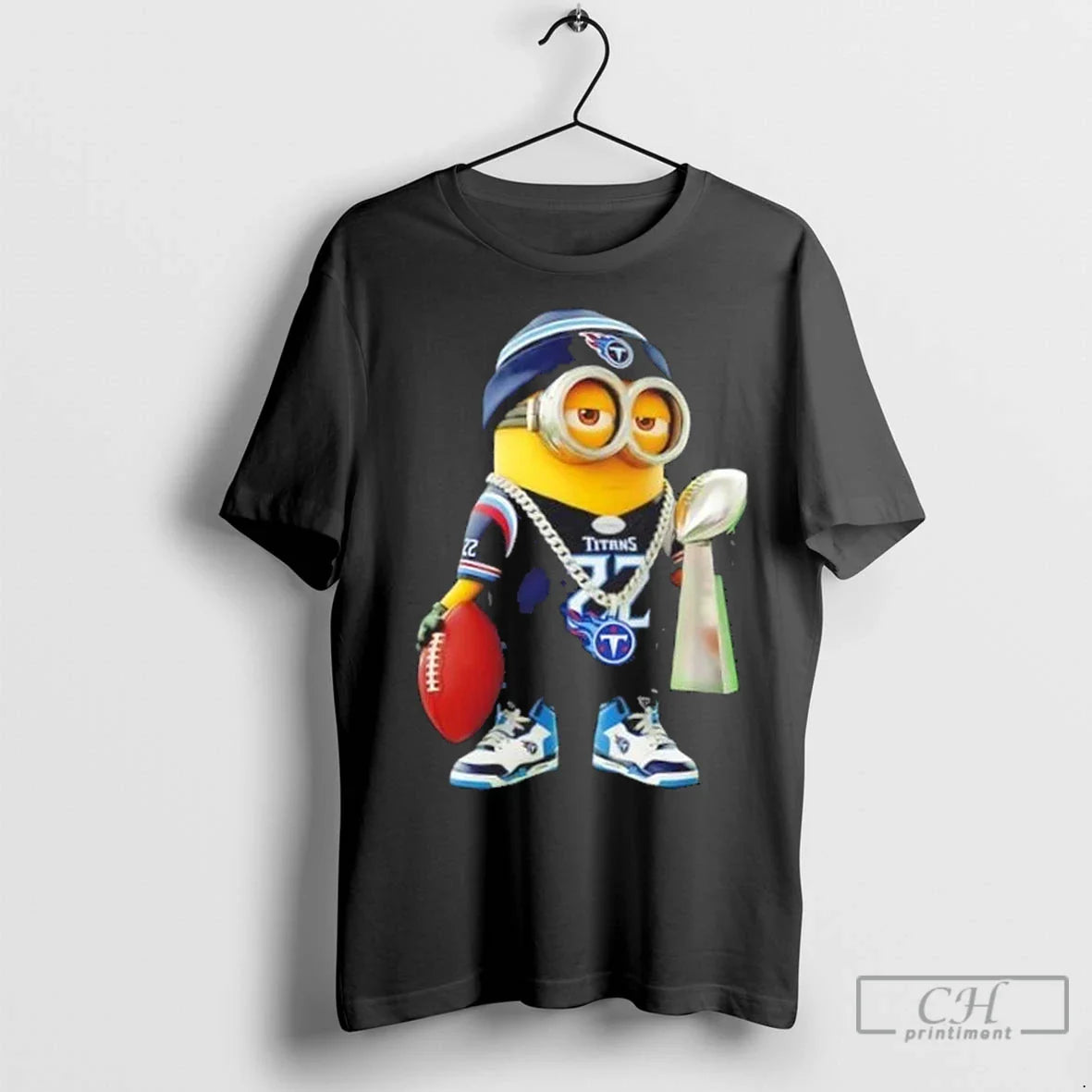 Premium Tennessee Titans X Minions Hold Super Bowl Trophy Long Sleeve