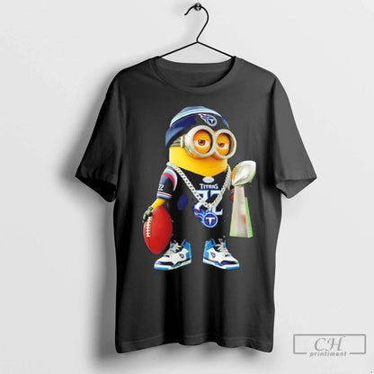 Premium Tennessee Titans X Minions Hold Super Bowl Trophy Long Sleeve