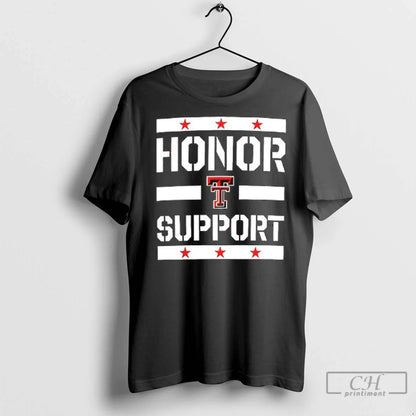 Premium Texas Tech Red Raiders Honor And Support 2 Sided Shirt Retro