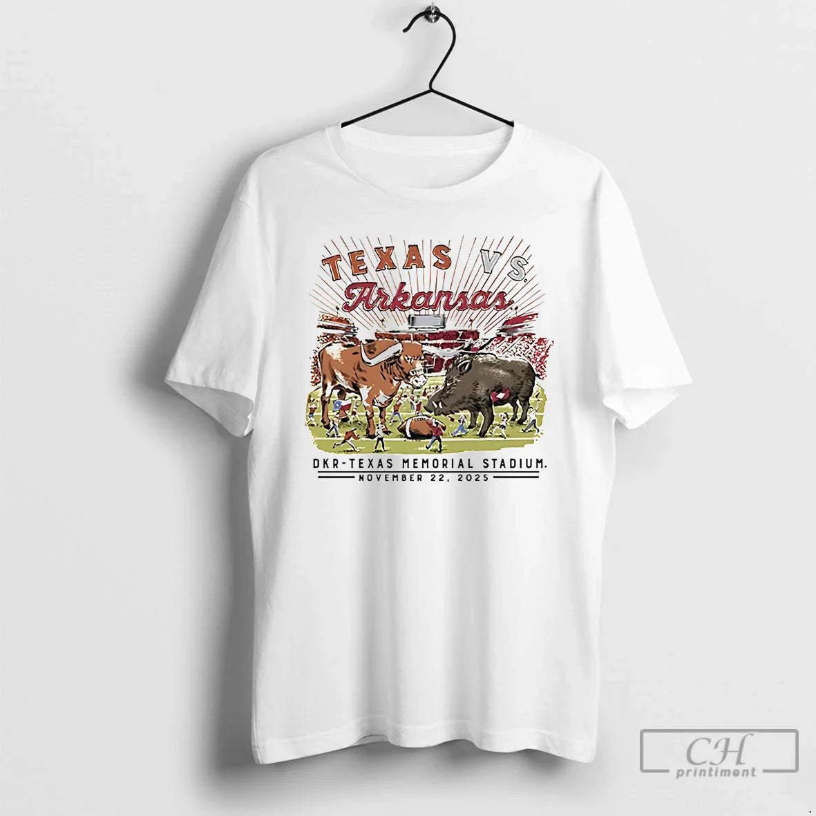 Premium Texas Vs Arkansas 2025 Gameday Memorial Stadium TShirt