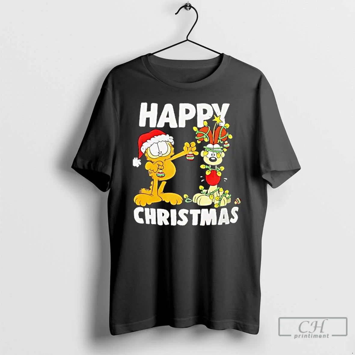Premium Fat Cat Odie Happy TShirt Retro Fashion