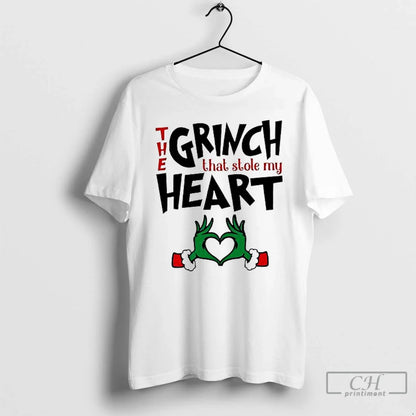 Premium Grinch That Stole My Heart Couple Matching Tee Vintage Look
