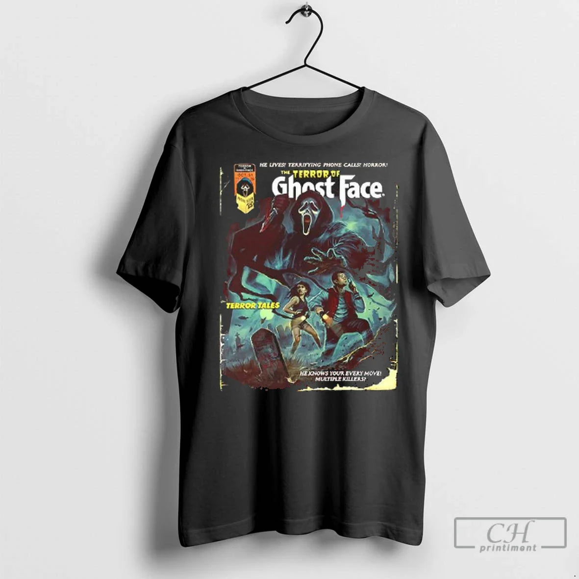 Premium Terror Ghost Face Sweatshirt Vintage Outfit