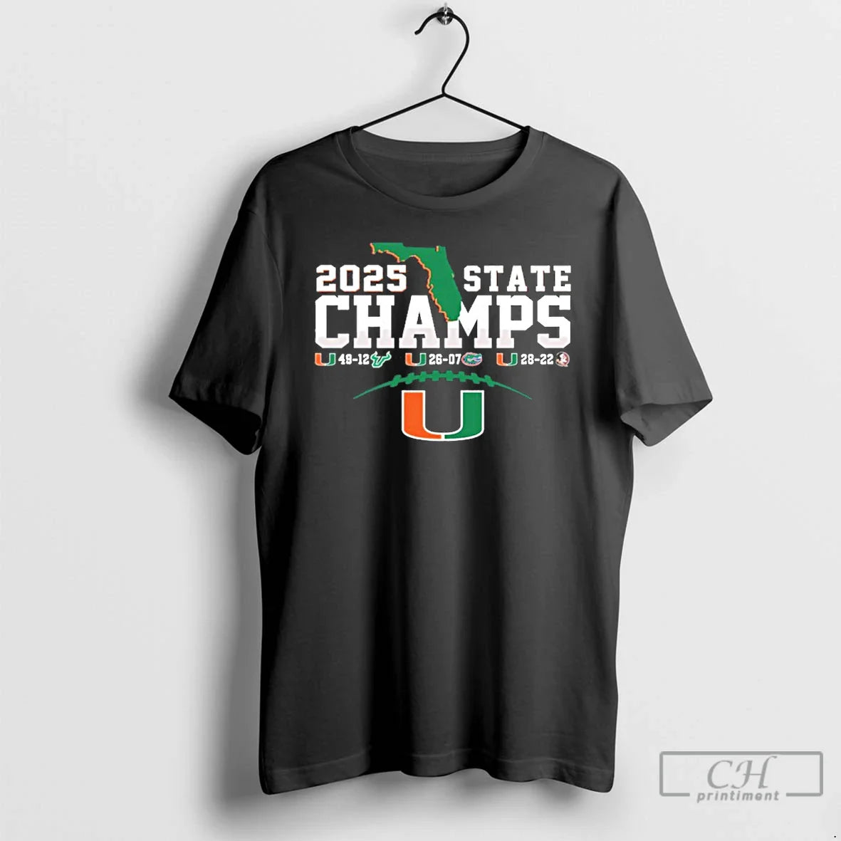 Premium U Miami Hurricanes State Champions T Shirts Shirt Stylish