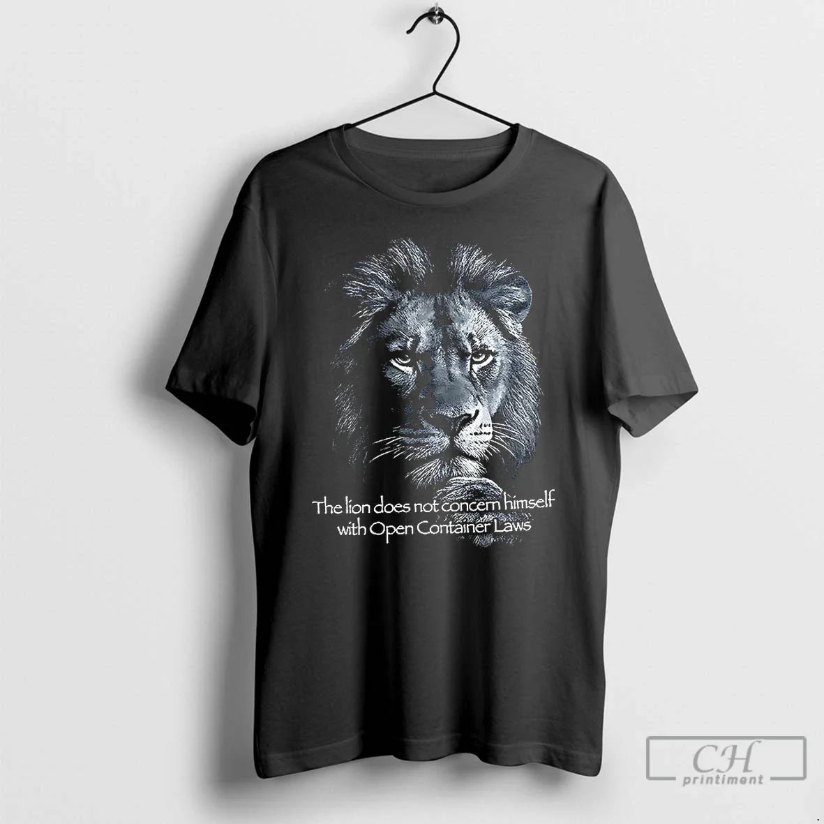 Premium Lion Does Not Concern Himself Open Container Laws T Shirts