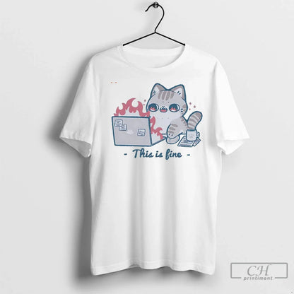 Premium This Is Fine Cat Sweatshirt Trendy Design