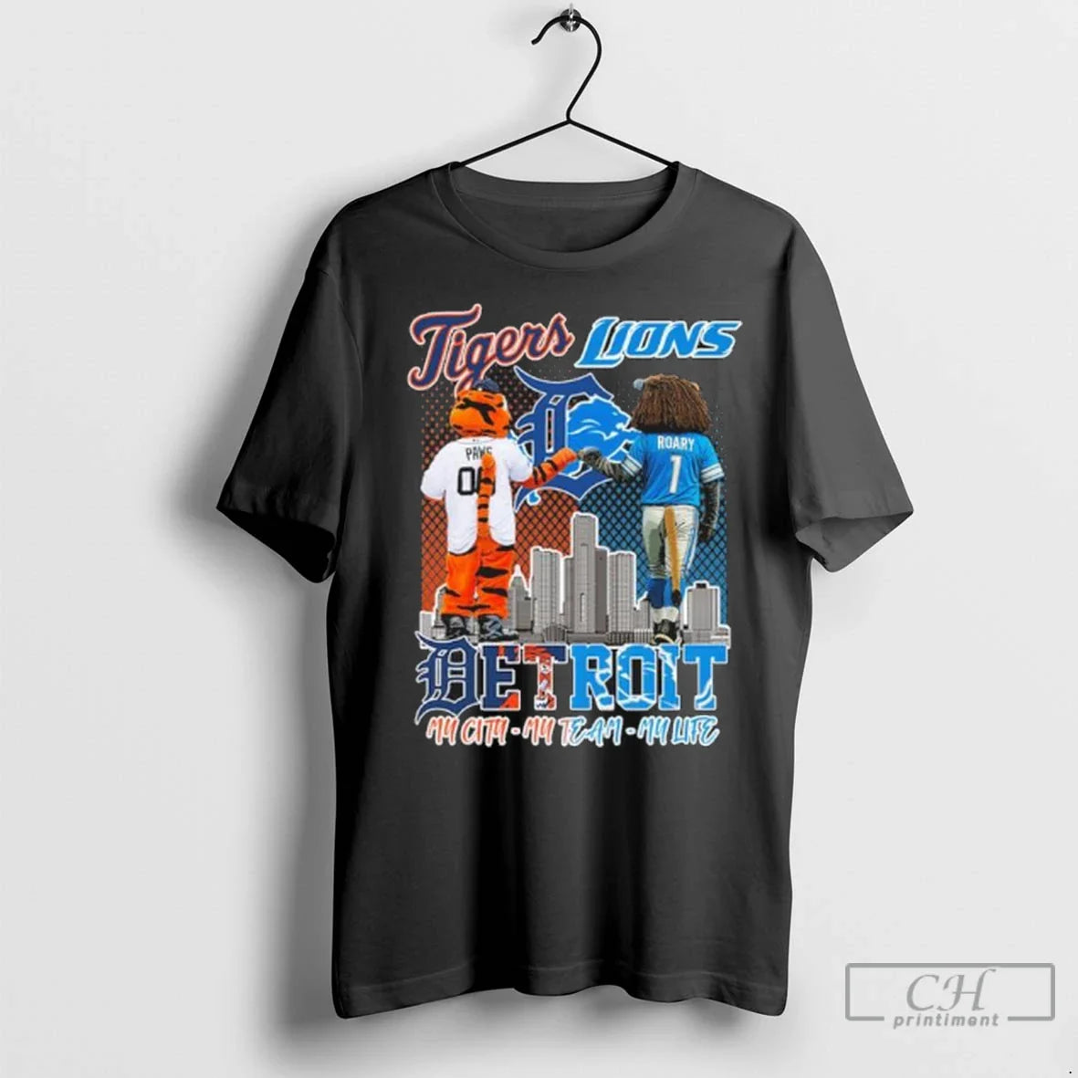 Premium Tigers And Lions Detroit My City My Team My Life Tank Top
