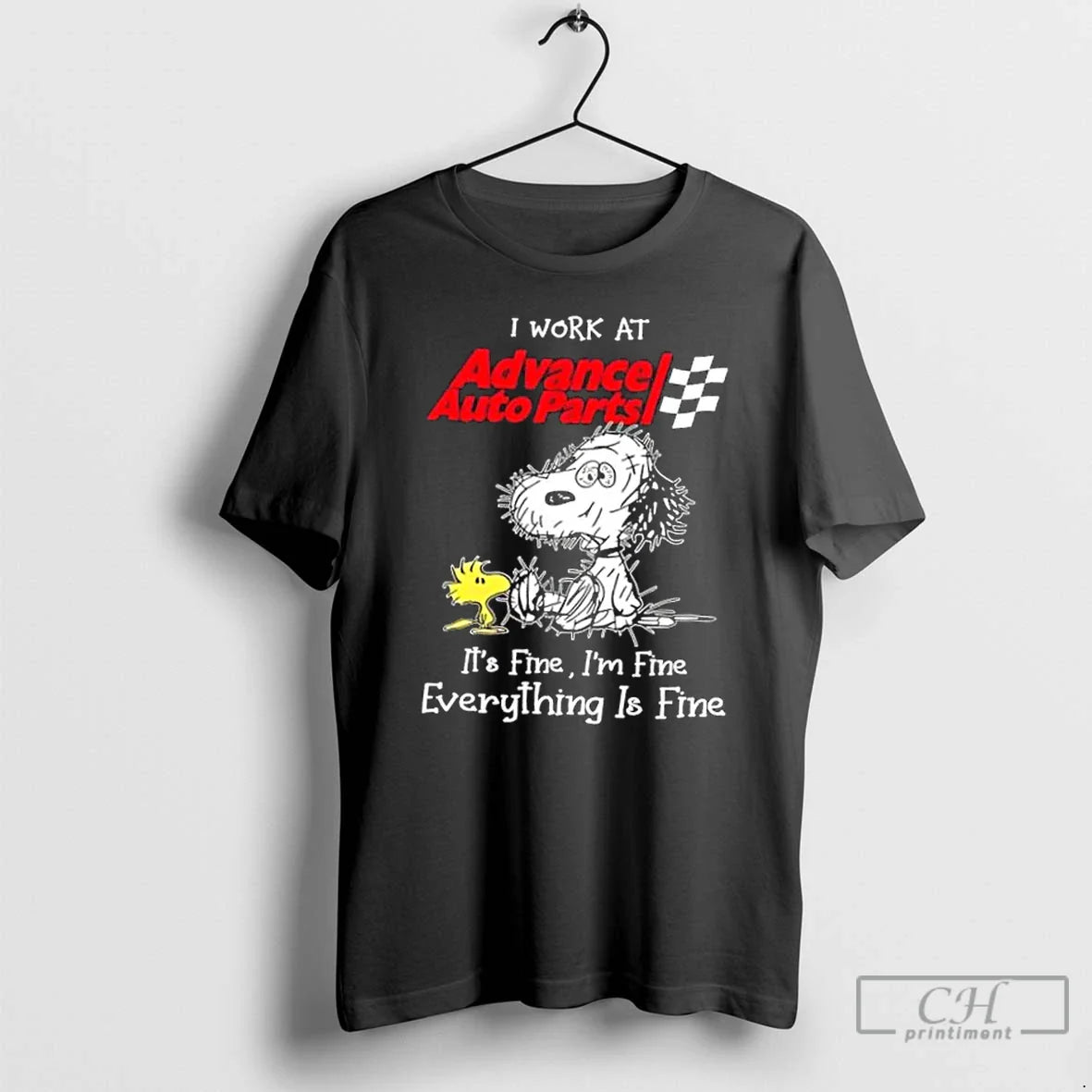 Premium Tired Snoopy I Work Advance Auto Parts Its Fine Im Fine