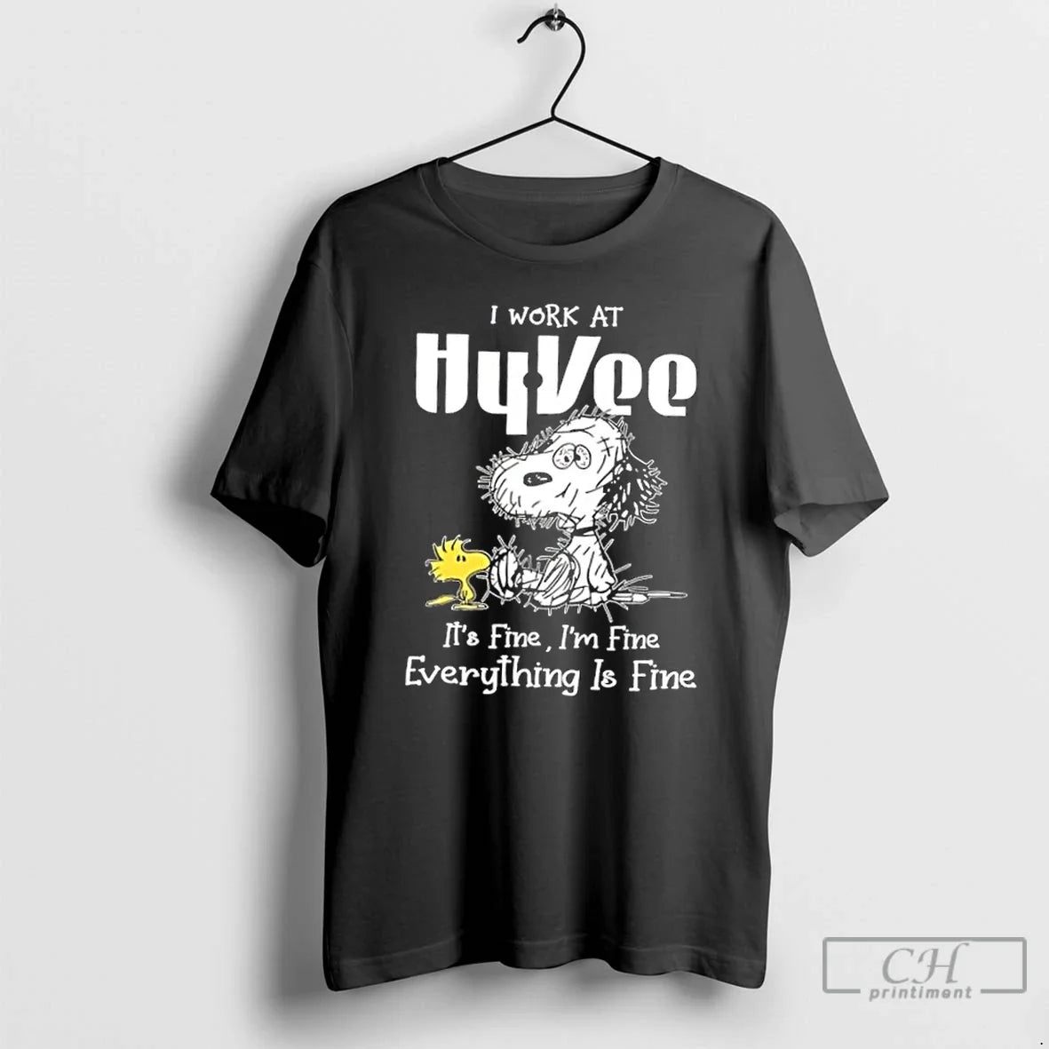 Premium Tired Snoopy I Work Hy Vee Its Fine Im Fine Everything Is