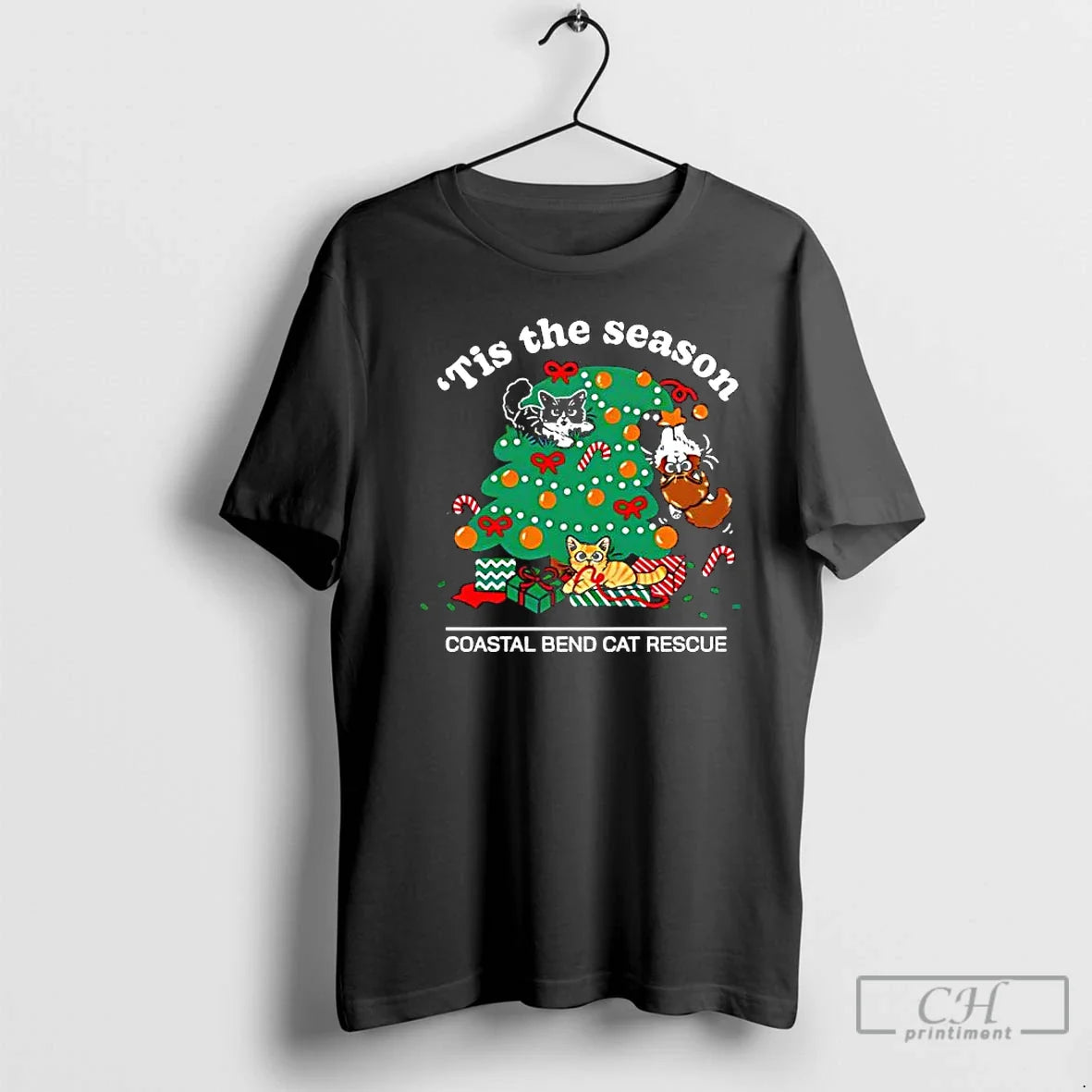 Premium Tis Season Cats Coastal Bend Cat Rescue Sweatshirt Classic