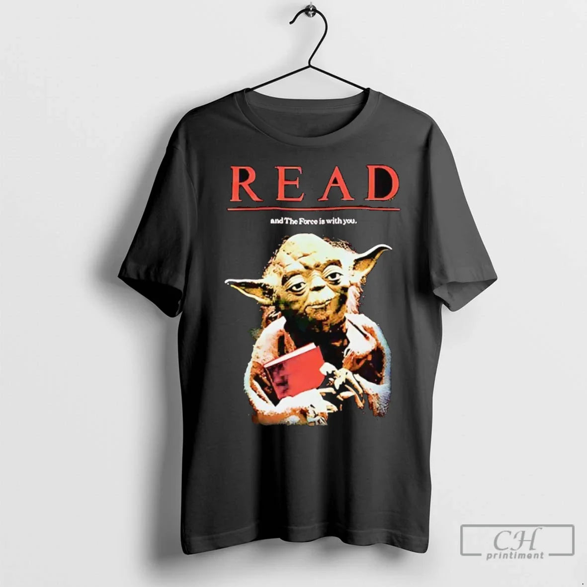 Premium Topher Grace Wearing Yoda Read And Force Is You Long Sleeve