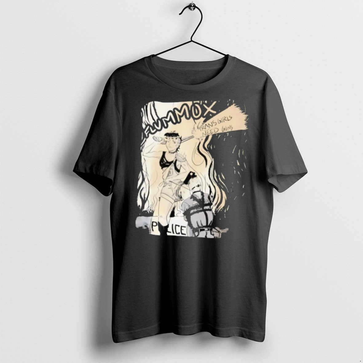 Premium Trans Need Guns Police T Shirts Sweatshirt Unique Art