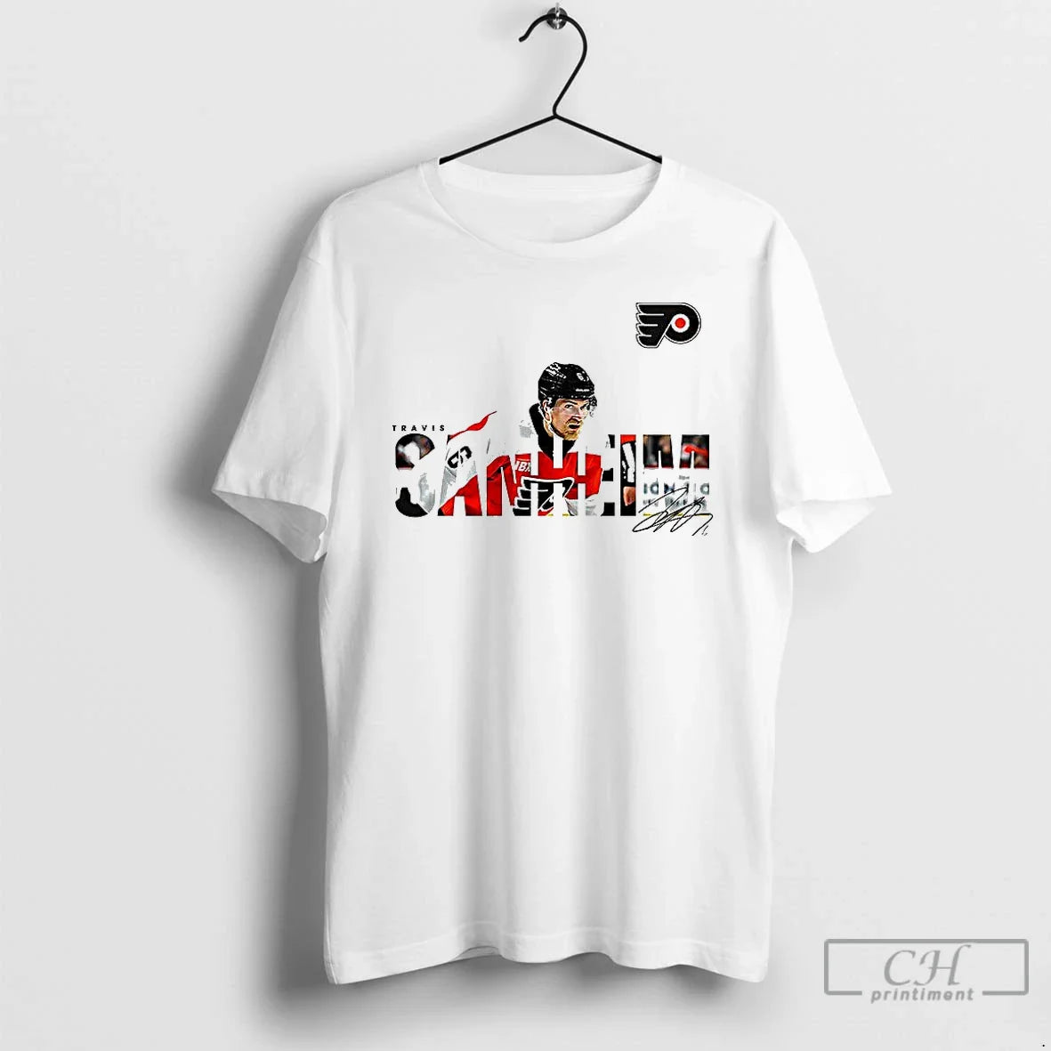 Premium Travis Sanheim Philadelphia Flyers Nhl Logo Signature T