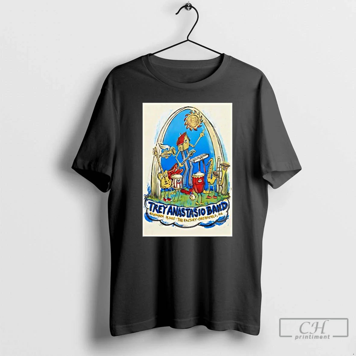 Premium Trey Anastasio Band 11 19 2025 Chesterfield Mo Hoodie Retro