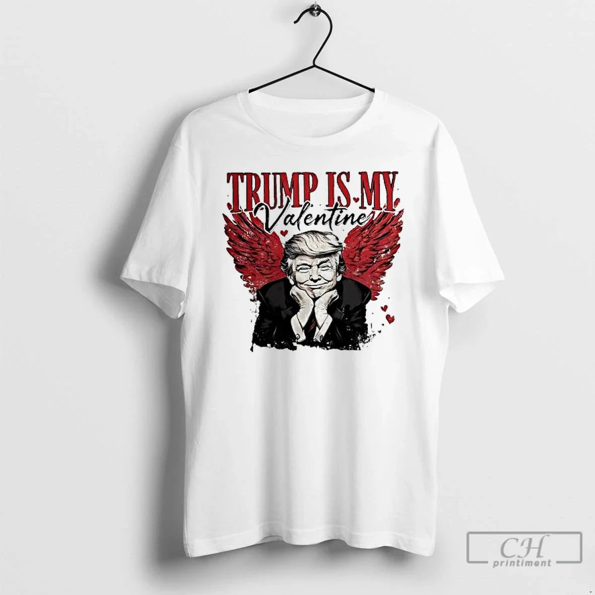 Premium Trump Is My Valentine Cupid Wings Trump Tee Elegant Look