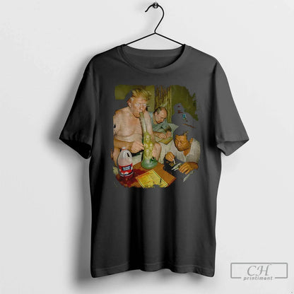 Premium Trump Kim Putin Xi 420 Party Political Weed Shirt Trendy
