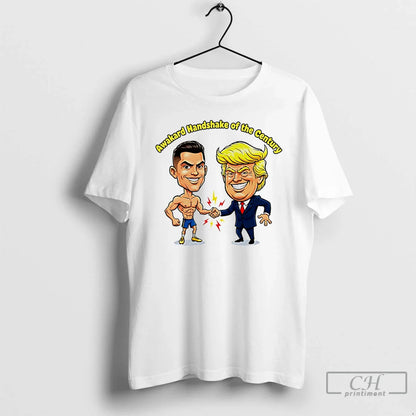 Premium Trump And Ronaldo Awkward Handshake Century Shirt Unique Art