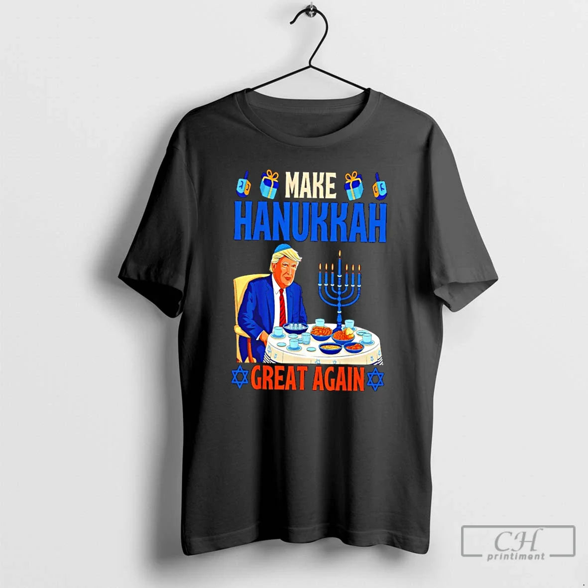 Premium Trump Make Hanukkah Great Again Ugly Sweat Long Sleeve