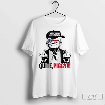 Premium Trump Quiet Piggy Middle Finger Long Sleeve Premium Merch
