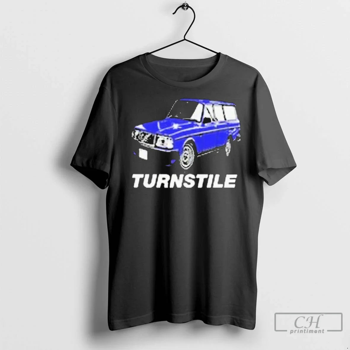 Premium Turnstile 2025 Tour Blue Car Never Enough Sweatshirt Retro