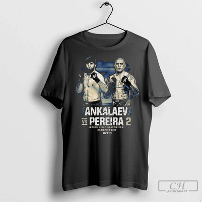 Premium Ufc 320 Ankalaev Vs Pereira 2 Bitmap Long Sleve Long Sleeve