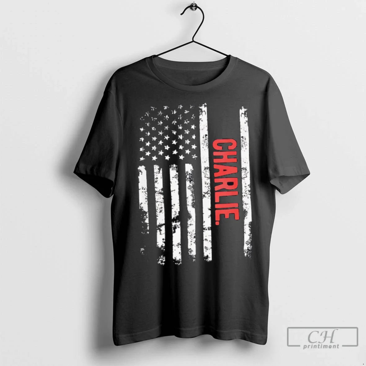 Premium Usa Flag Charlie Patriotic American Pride Tank Top Vintage
