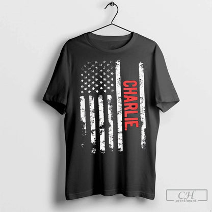 Premium Usa Flag Charlie Patriotic American Pride Tank Top Vintage