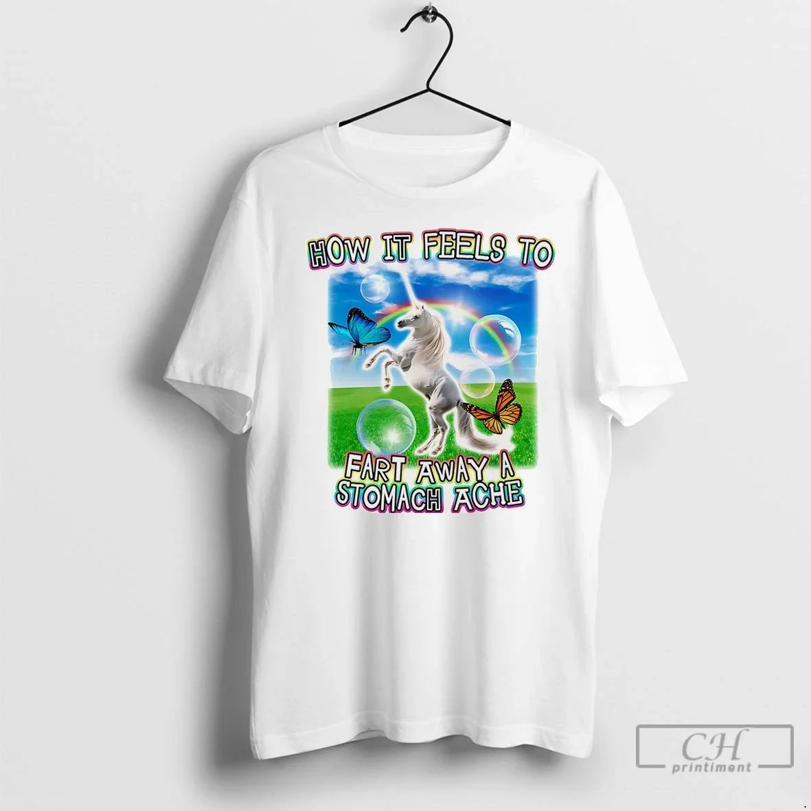 Premium Unicorn How It Feels To Fart Away Stomach Ache Shirt