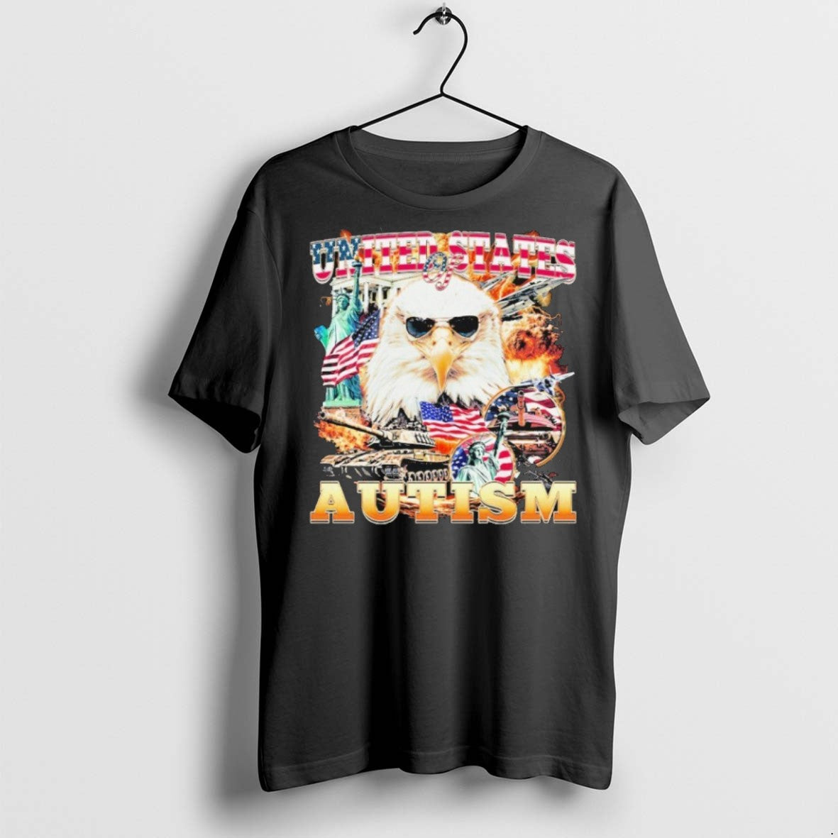 Premium United States Autism American Flag Eagle T Shirts Shirt